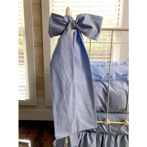 Baby Blue Large Crib Bow