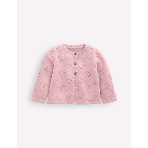 Pretty Pointelle Cardigan-Vintage Pink