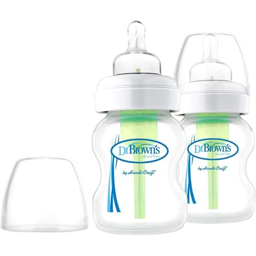 Dr. Brown's Options Wide Neck Glass Bottles, 5 Ounce