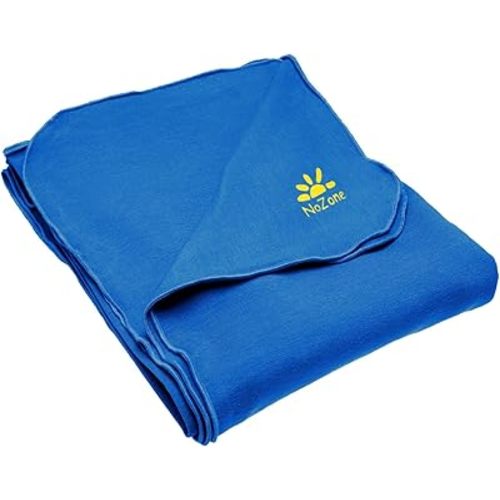 Nozone Baby Blanket, Sun Protective, Soft Rayon from Bamboo, UPF 50+ in Caribbean Blue