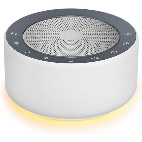 Nursery Lamp with Sound Machine, Mood Lighting, 7 Colors Night Light, 30 Soothing Sounds, White Noises for Baby, Adults. Timer, Plug in, Memory Function, Touch Control