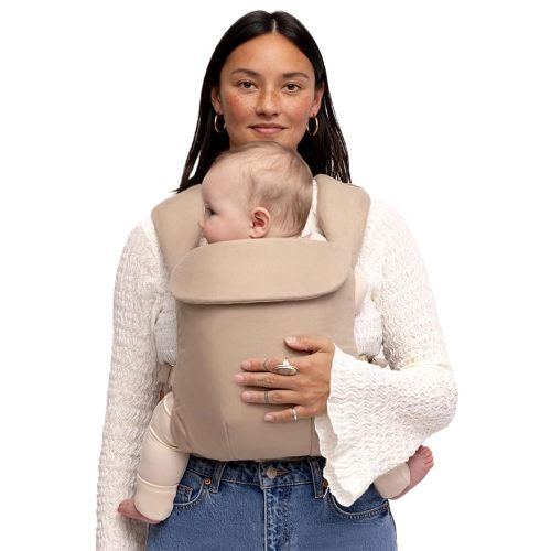 WildBird - Aerial Buckle Carrier - 2-24 Months - Standard (XS-XL) Desert Lark - Front & Back Carry - Cross Straps, Lumbar Support, Headrest, Hip Healthy, Baby Carrier - Baby Essentials - New Mom Gifts