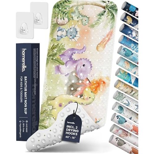 homerella Bathtub Mat Non Slip Kids 40x16 Baby Bath Mat Non Slip Anti Mold