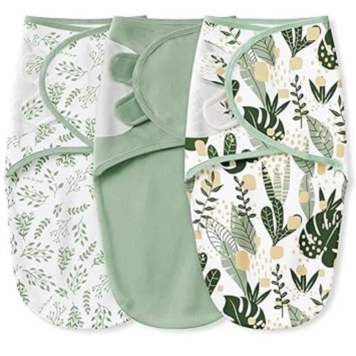 Yoofoss Baby Swaddles for Newborns 100% Organic Cotton, Adjustable Swaddle Sleep Sack 0-3 Months Newborn Swaddle Sack, Breathable Soft(Small)