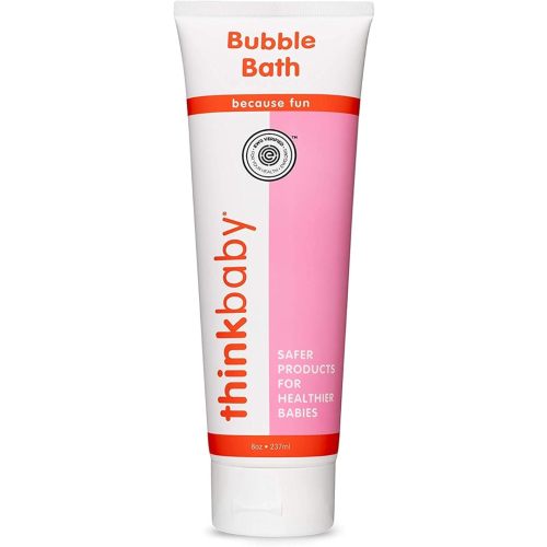 Thinkbaby EWG Verified Bubble Bath For Baby, Kid & Adult, Free of Parabens, Phthalates, 1,4 Dioxane & Toxic chemicals, Ingredient Safety Transparency, 8 Oz