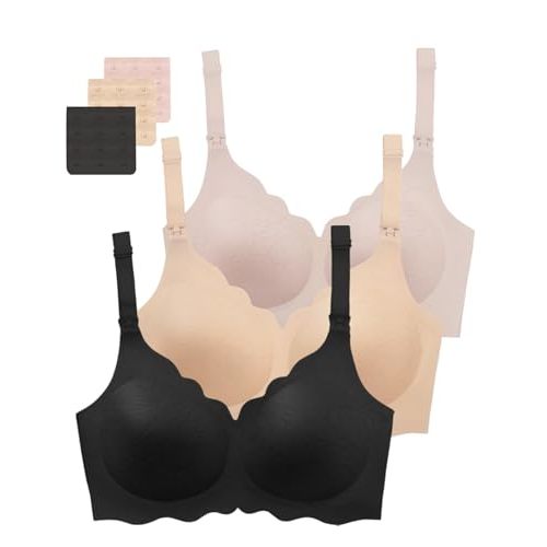 Gailife Floral Nursing Bras for Breastfeeding Comfort Maternity Bras for Pregnancy Seamless Bralettes with Extra Extender