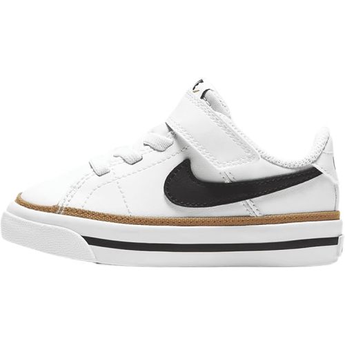 Amazon.com | Nike Unisex Kids Court Legacy, White/Black/Desert Ochre/Gum Light Brown, 2C | Sneakers