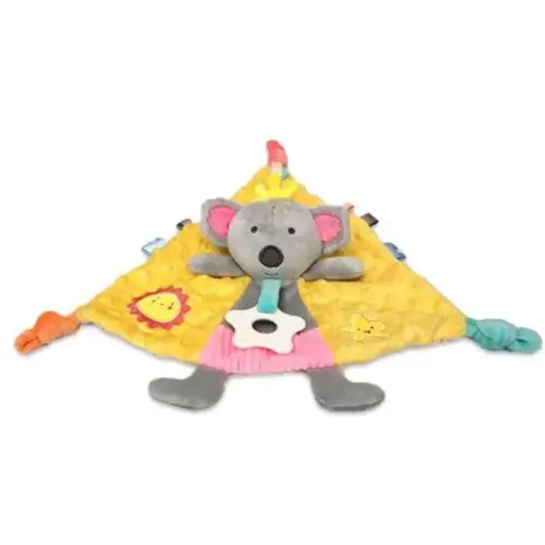 Wisolt Koala Security Blanket, Soft and Cute Baby Crib Toy, Yellow, 1 Piece