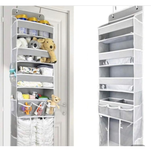 6/19-Pockets Over The Door Organizer, Clear Hanging Storage Shelf For Purses, Shoes, Clothes & Toys. Perfect For Closet, Bedroom, Baby Room & Bathroom Space Saving | SHEIN USA
