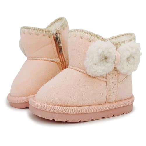 Baby Boots Winter Snow Booties Infant Boys Girls Outdoor Warm Shoes for Cold Weather 6 9 12 15 18 24 Months