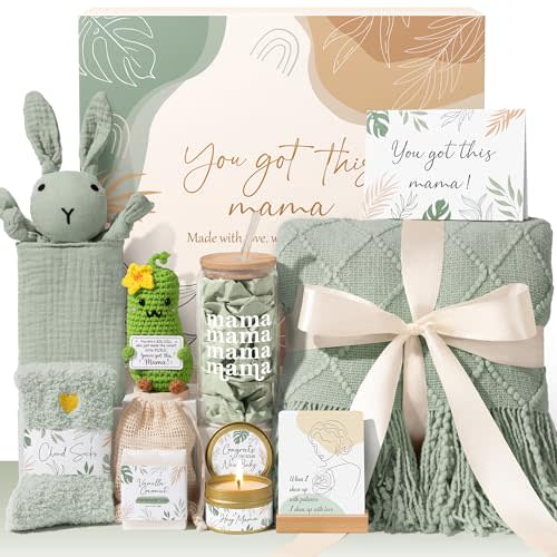 New Mom Gifts Postpartum Essentials Pregnancy Gift for New Mom Care Package | Postpartum Pregnancy Gifts Basket for Expecting First Time Mom To Be After Birth Essentials Kit Gender Reveal Push Presents