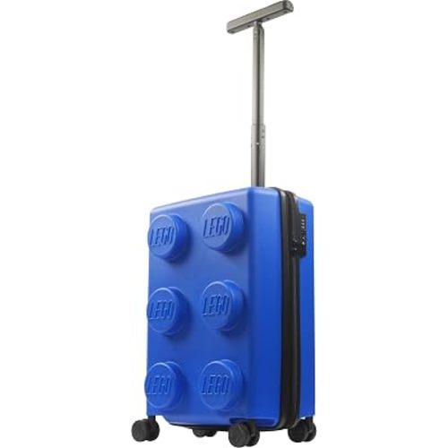 Concept One LEGO 22 Inch Carry On Luggage, Signature Trolley Expandable Hardshell Rolling Suitcase with Spinner Wheels, Blue