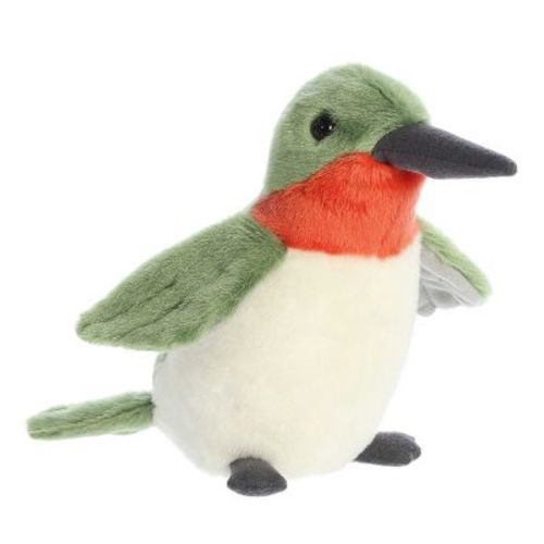 Aurora Small Ruby-Throated Hummingbird Mini Flopsie Adorable Stuffed Animal Green 7.5"