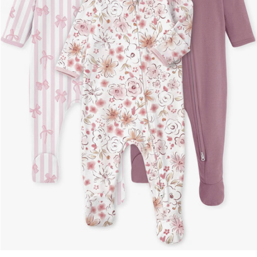 Amazon.com: Yoofoss Baby Pajamas 100% Organic Cotton Newborn Sleepers Boy Girl Clothes | Two Way Zipper Footed Pjs for Newborn 0-3 3-6 6-9 12 18 24 Months, 3Pcs Soft Footies, Sleep and Play Baby Essentials