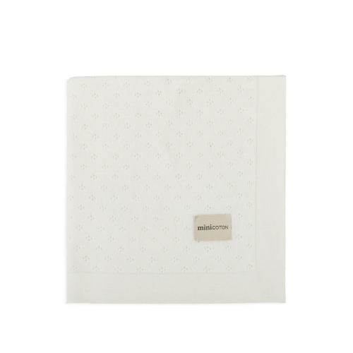 Holey Knit Blanket White · Minicoton