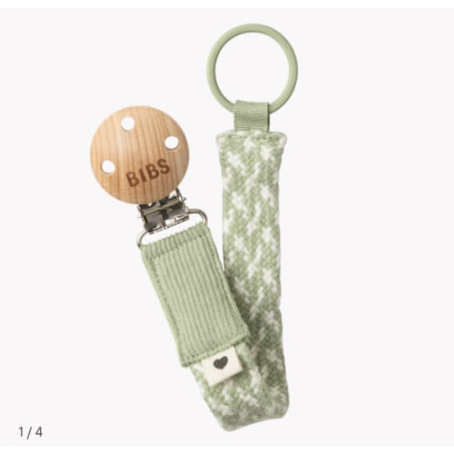 BIBS Pacifier Clip - Sage/Ivory: Safe and Stylish – Bibsworld store US