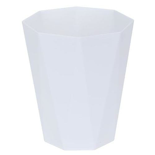Small Trash Can - 1.8 Gallon - White - Waste Basket - Garbage Bin Bathroom,Kitchen,Office,Dormitory,Camping,Kids Room