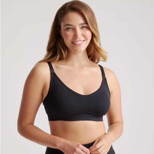 Seamless Nursing Bra in Black