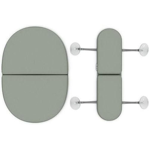 Lalo Knee & Elbow Saver - Foldable Padded Cushions for Bathtime Relief, Quick-Dry, Suction Cups for Stability, Bath Kneeler and Elbow Rest Pad Set 17 x 11.5 in Knee Pad & 16 x 4.5 in Elbow Pad - Sage