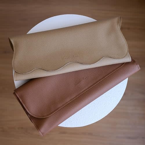 Frankie Lane Premium Vegan Leather Portable Baby Changing Mat, (27×16) inches 2 Pack - Foldable, Waterproof, Wipeable Diaper Changing Pad for Nursery and Travel.