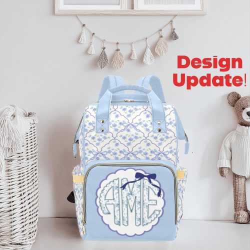 Personalized Diaper Bag | Coquette Backpack | Bows |  Grandmillennial | Preppy Baby Shower Gift