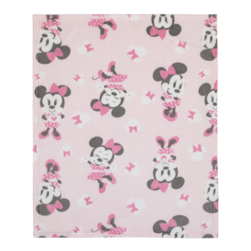 Disney NoJo Disney Minnie Mouse Bows and Icons Super Soft Baby Blanket | Wayfair