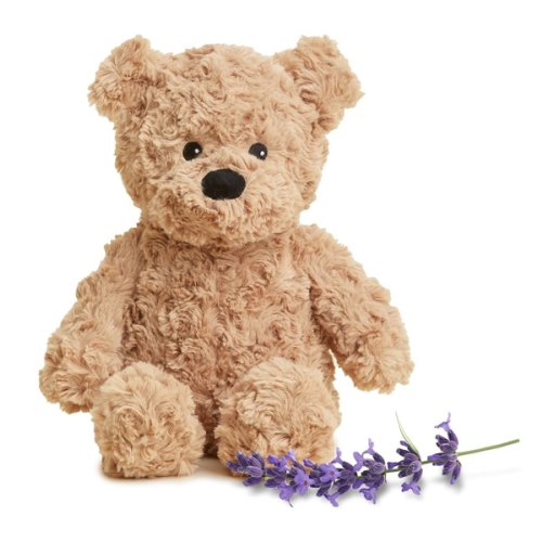 warmies Microwavable & Weighted Stuffed Animals, Brown Curly Bear - Heated Stuffed Animal Plushie for Warmth & Comfort - Cute Soft Plush Toys for Adults & Children (Boys, Girls, Babies & Toddlers)