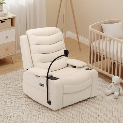 Isabelle & Max™ Power Nursery Gliders With Heat & Lumbar Support, Swivel Recliners With Adjustable Armrests, Rockers Chair With Smart Cup Holder & Wireless Charging Stand For Nursing | Wayfair