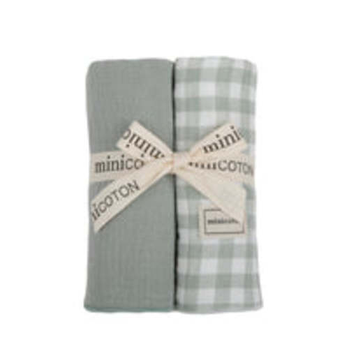 Pack Muslin Swaddles Vichy Musgo+Musgo · Minicoton