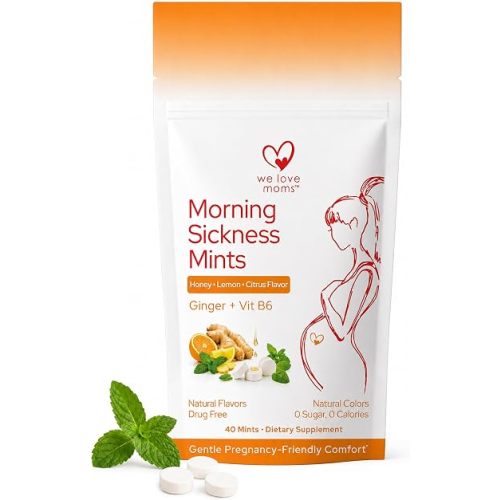 We Love Moms Morning Sickness Mints, Honey-Lemon-Citrus Flavor