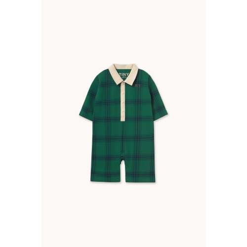GREEN CHECK POLO ONE-PIECE