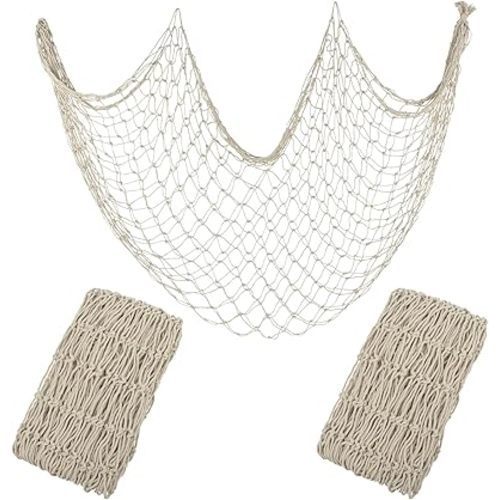 2 Pack Fish Net Decorations for Party