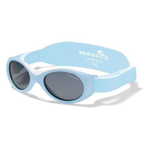 Mausito BABY sunglasses 0-24 months | Flexible BPA-Free infant sunglasses with adjustable strap | 100% UV Protection Sunnies