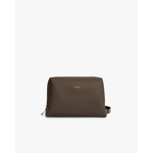 Mina Baie Londona Toiletry Bag Nylon. Color: Espresso