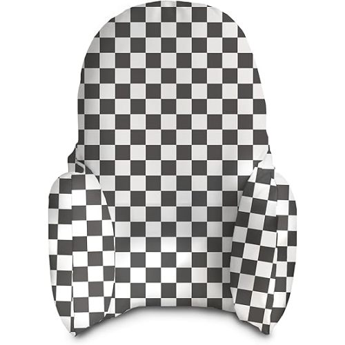 Yeah Baby Goods Wipeable Cushion Cover (Classic Check) - Compatible with The IKEA Antilop Highchair - Soft, Waterproof Baby High Chair Cover