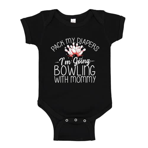 I'm Going Bowling with Mommy Baby One Piece Or Toddler T-Shirt Bowler Baby Clothes