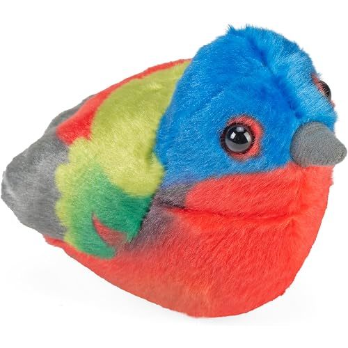Wild Republic Audubon Birds Painted Bunting Plush with Authentic Bird Sound, Stuffed Animal, Bird Toys for Kids & Birders