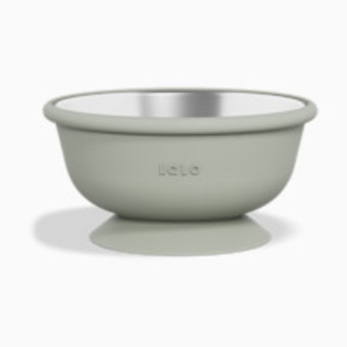 Lalo Stainless Steel Suction Bowl - Sage