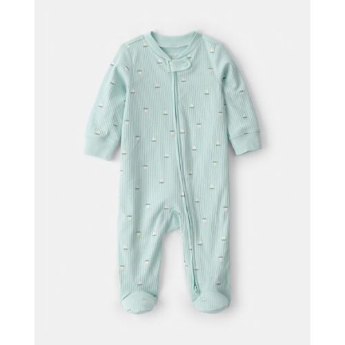 Baby Sailboat 2-Way Zip Sleep & Play Pajama - Green | Carter's