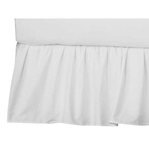 American Baby Company Mini Crib Skirt (24" x 38"), Ultra Soft Microfiber Ruffled Mini Crib Bed Skirt, White, for Boys & Girls