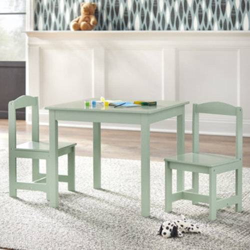 Harriet Bee Starki Kids 3 Piece Square Table and Chair Set & Reviews | Wayfair