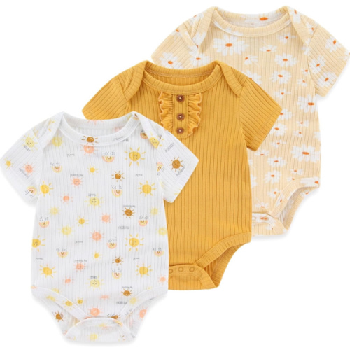 Baby Bodysuit Boy Girl Clothes Soft Newborn Infant Outfit Short Sleeve Romper