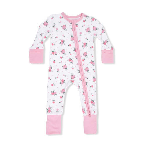 Pink Rosettes 2 Way Zipper Romper | Indigo