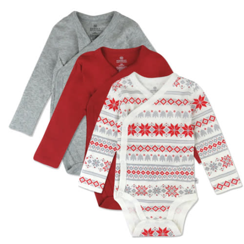 0-3 3-Pack Organic Cotton Long Sleeve Side-Snap Bodysuits | Honest Baby Clothing