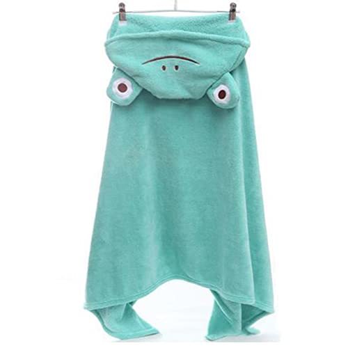 ROMASA Baby Bath Towel Ultra Soft Hooded Towel Highly Absorbent Bathrobe Blanket Toddlers Shower Gifts for Boys Girls-27.5" x 55" (Green Frog)