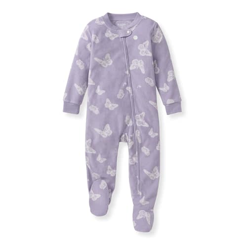 Burt's Bees Baby Unisex Fleece Sleeper Pajamas, One-Piece Zip-up Footed PJ, Soft Recycled Microfleece