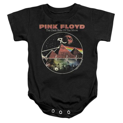 Baby Pink Floyd Vintage Pyramids Infant Bodysuit Black 18 Months