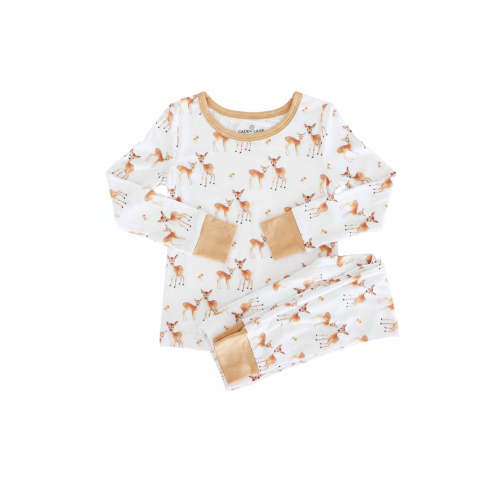Friendly Fawns Two Piece Bamboo Pajamas | Caden Lane