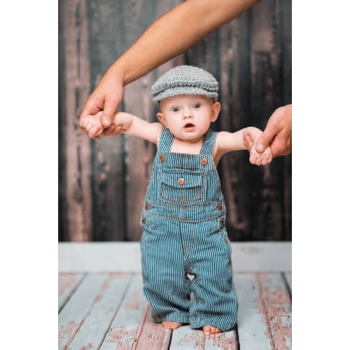 Newborn Irish flat cap - pea green