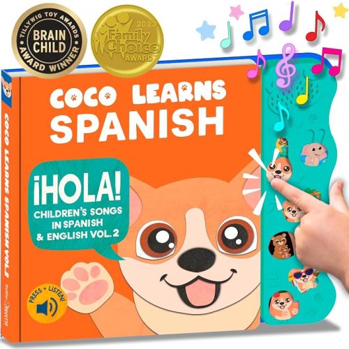 Coco Learns Spanish Vol. 2, Spanish Books for Kids 1-3, Toddlers & Babies
